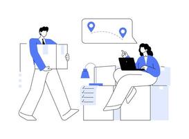 Relocation support abstract concept illustration. vector