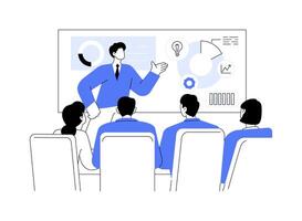 Business presentation abstract concept illustration. vector