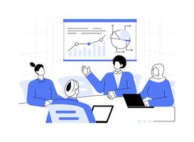 Presentation room abstract concept illustration. vector
