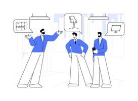 Searching for office abstract concept illustration. vector