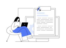 Bug report abstract concept illustration. vector