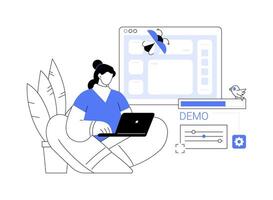 Beta testing abstract concept illustration. vector