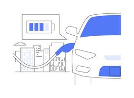 Car charging stations abstract concept illustration. vector