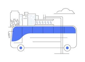Battery bus abstract concept illustration. vector