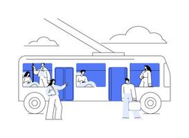 Trolleybus abstract concept illustration. vector