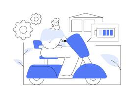 Mobility scooter abstract concept illustration. vector