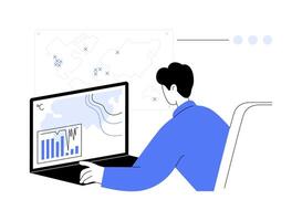 Environmental data management abstract concept illustration. vector
