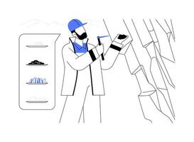 Soil monitoring abstract concept illustration. vector