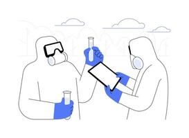 Biohazard sampling abstract concept illustration. vector