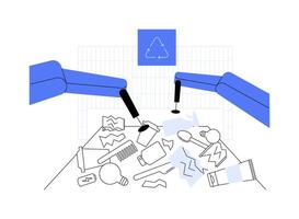 Robotic picking abstract concept illustration. vector