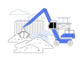 Loading waste abstract concept illustration. vector