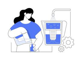 Water filter pitcher abstract concept illustration. vector