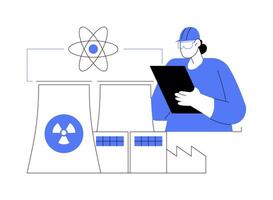Nuclear fusion abstract concept illustration. vector
