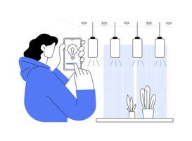 Lighting control system abstract concept illustration. vector