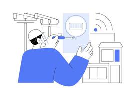 Smart meter abstract concept illustration. vector