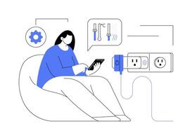 Smart plugs abstract concept illustration. vector