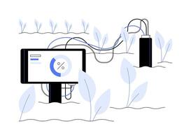 Soil moisture sensor abstract concept illustration. vector