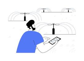 Smart sprinkler system abstract concept illustration. vector