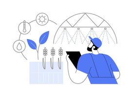 Variable rate irrigation abstract concept illustration. vector
