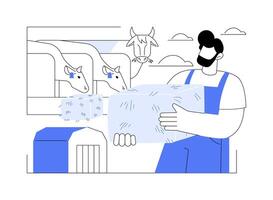 Livestock feed optimization abstract concept illustration. vector