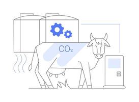 Methane capture abstract concept illustration. vector