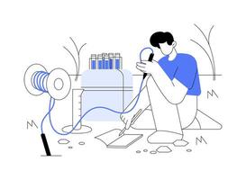 Gathering environmental data abstract concept illustration. vector