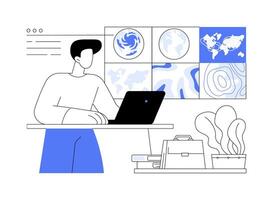 Study weather patterns abstract concept illustration. vector