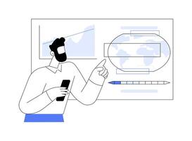Participate in climate change conference abstract concept illustration. vector