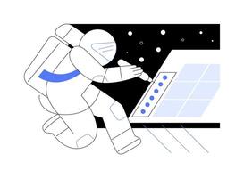 Work in open space abstract concept illustration. vector