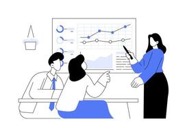 Data-driven decision-making abstract concept illustration. vector
