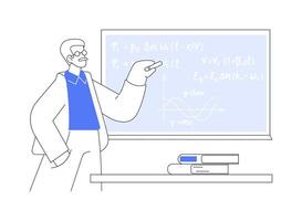 Teaching physics abstract concept illustration. vector