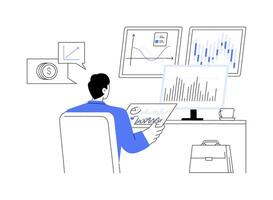 Data-driven investment strategy abstract concept illustration. vector