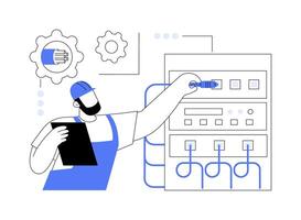 Fibre-optic communication systems abstract concept illustration. vector