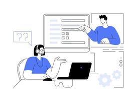 Co-browsing abstract concept illustration. vector