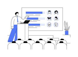 Survey data presentation abstract concept illustration. vector