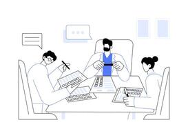 Panel survey abstract concept illustration. vector