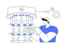 Building quantum computers abstract concept illustration. vector