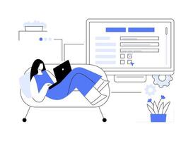 Online survey abstract concept illustration. vector