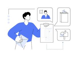 Voting by mail abstract concept illustration. vector