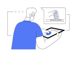 Voting online abstract concept illustration. vector