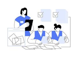 Ballot manual sorting abstract concept illustration. vector