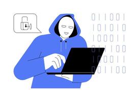 Hacktivism abstract concept illustration. vector