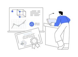 Digital podium abstract concept illustration. vector