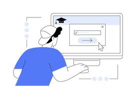 Class access code abstract concept illustration. vector