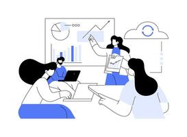 Synchronized access abstract concept illustration. vector
