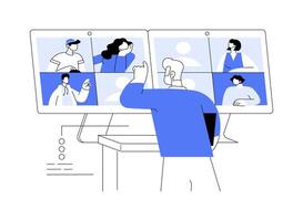 conferencing abstract concept illustration. vector