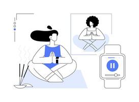 Smartwatch entertainment abstract concept illustration. vector