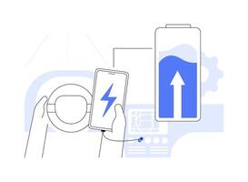 Car charger abstract concept illustration. vector