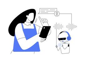 Speech recognition abstract concept illustration. vector