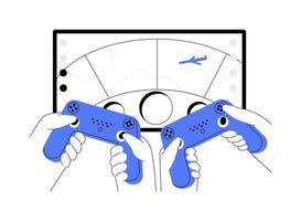 Console gaming abstract concept illustration. vector